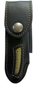 Leather Scabbard for Pocket Knives - Black