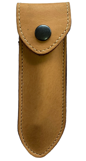 Leather Scabbard for Pocket Knives - Tan